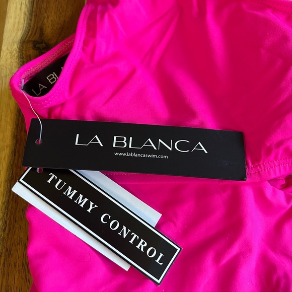 La Blanca One Shoulder Cut Out One Piece, Pop Pink, Size 6, NWT - Picture 9 of 13